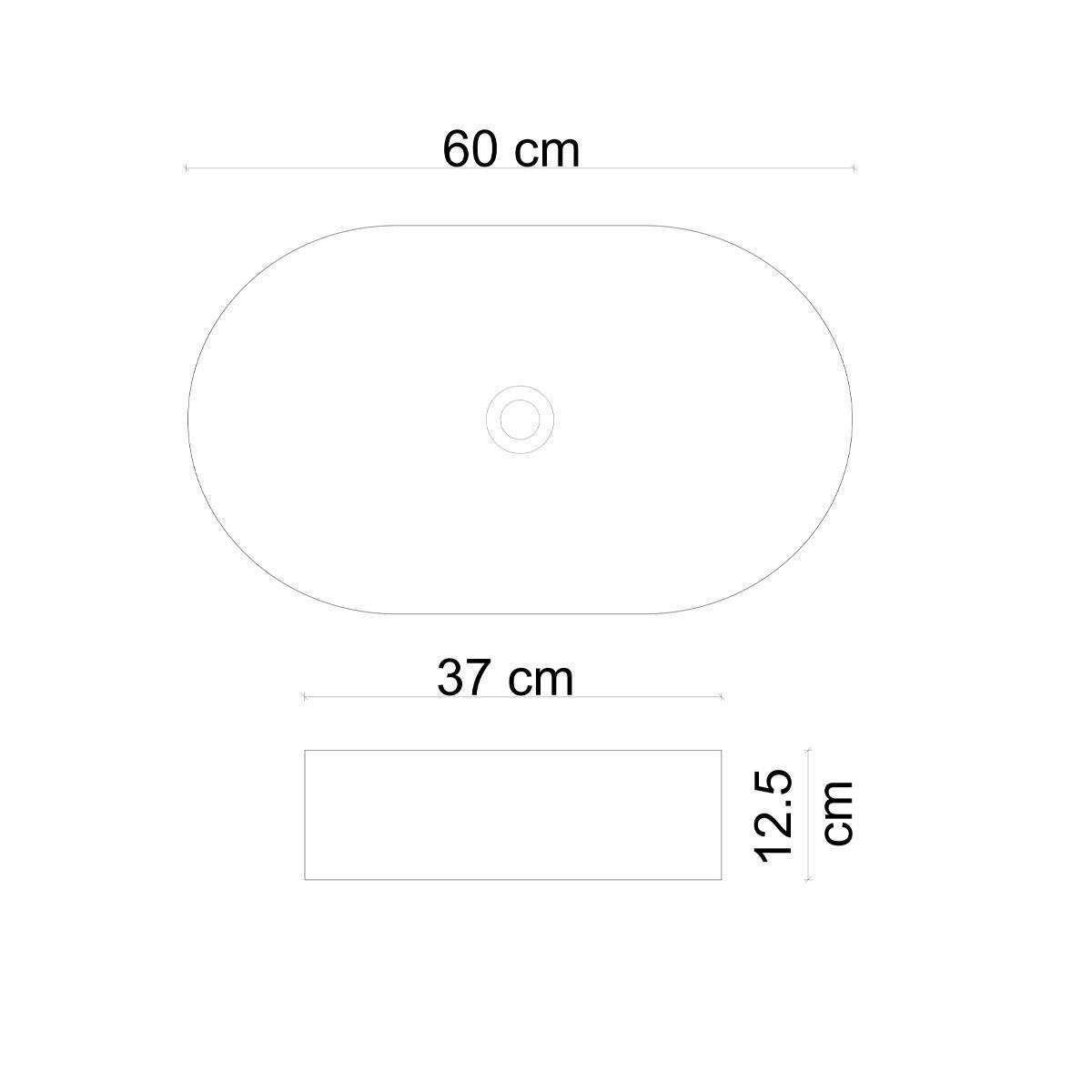 E-W1202MM Tezgah Üstü Lavabo Mat Mavi