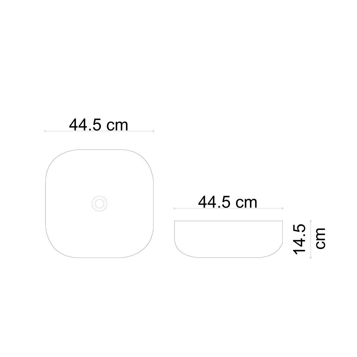 E-W1203 Tezgah Üstü Lavabo Parlak Beyaz