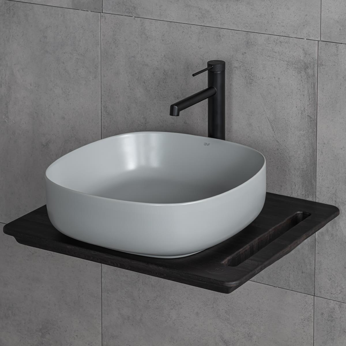 E-W1203MG Tezgah Üstü Lavabo Mat Gri