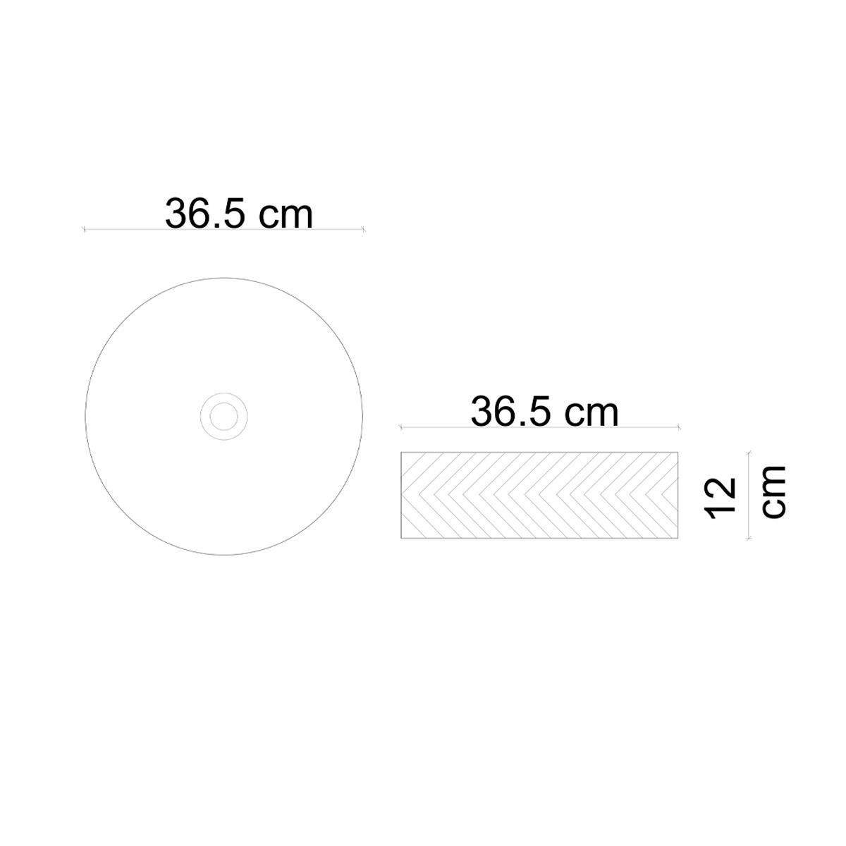 E-W5002GB Tezgah Üstü Lavabo Mat Gri & Parlak Beyaz