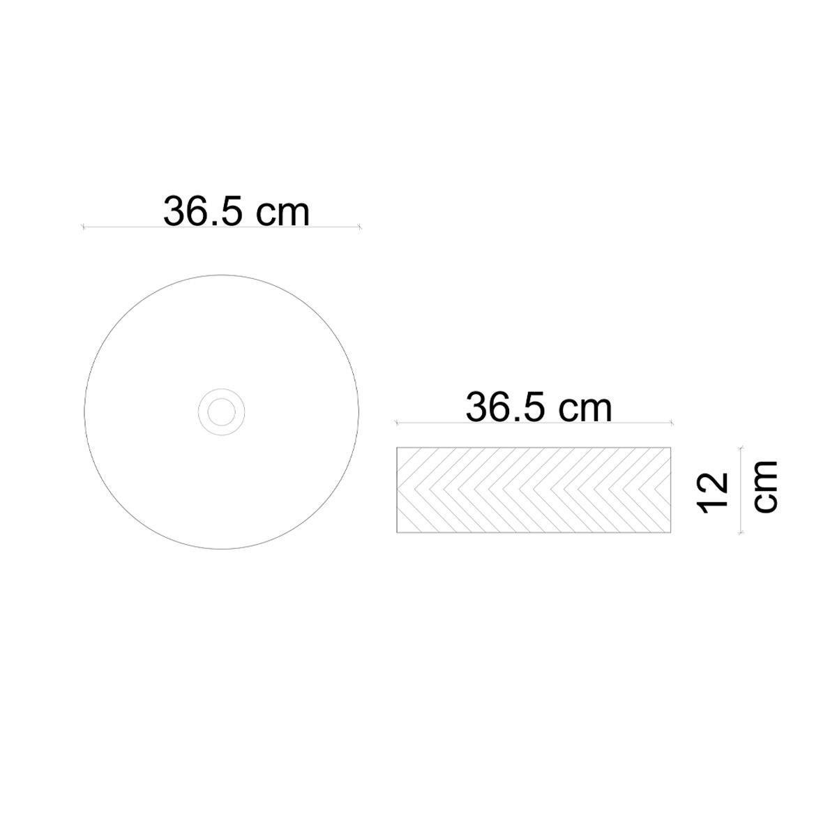 E-W5002SB Tezgah Üstü Lavabo Mat Siyah & Parlak Beyaz