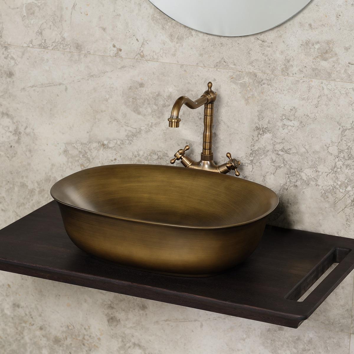 EH-4600BR Tezgah Üstü Lavabo Bronz
