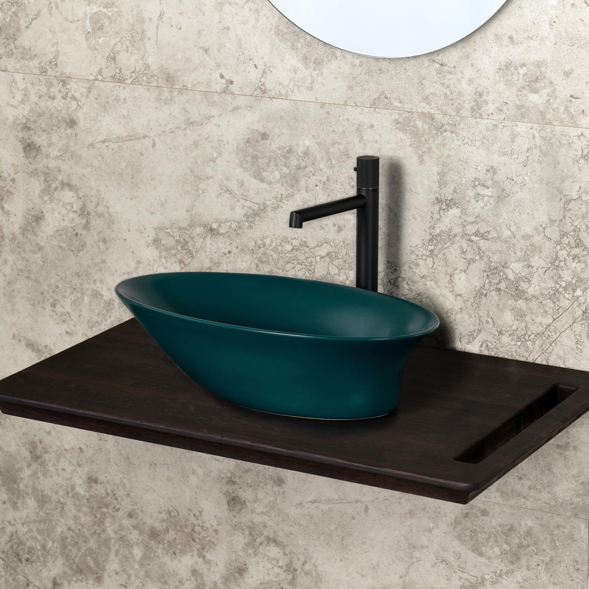 EH-4610MY Tezgah Üstü Lavabo Mat Yeşil