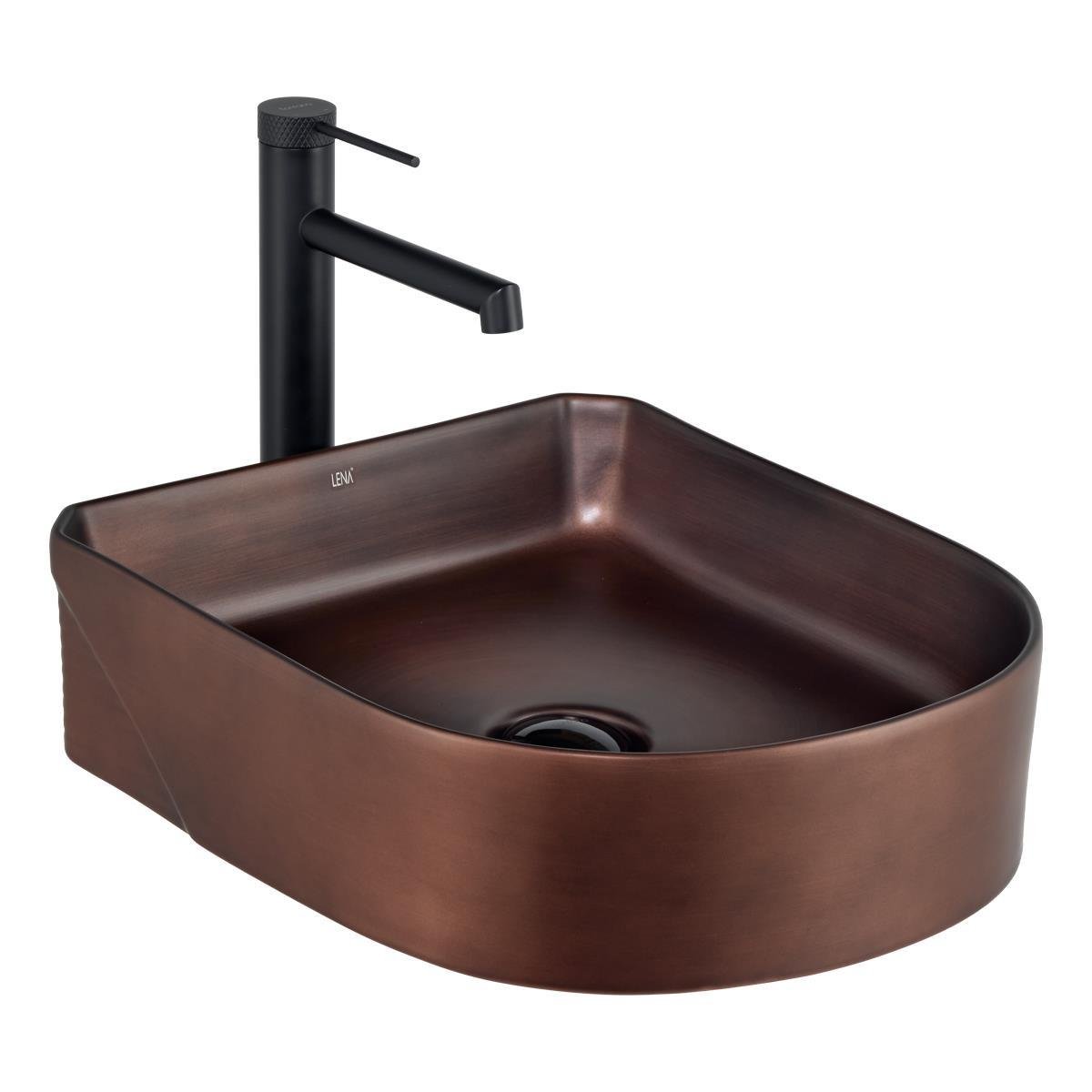 EH-5110C Tezgah Üstü Lavabo Mat Bronz