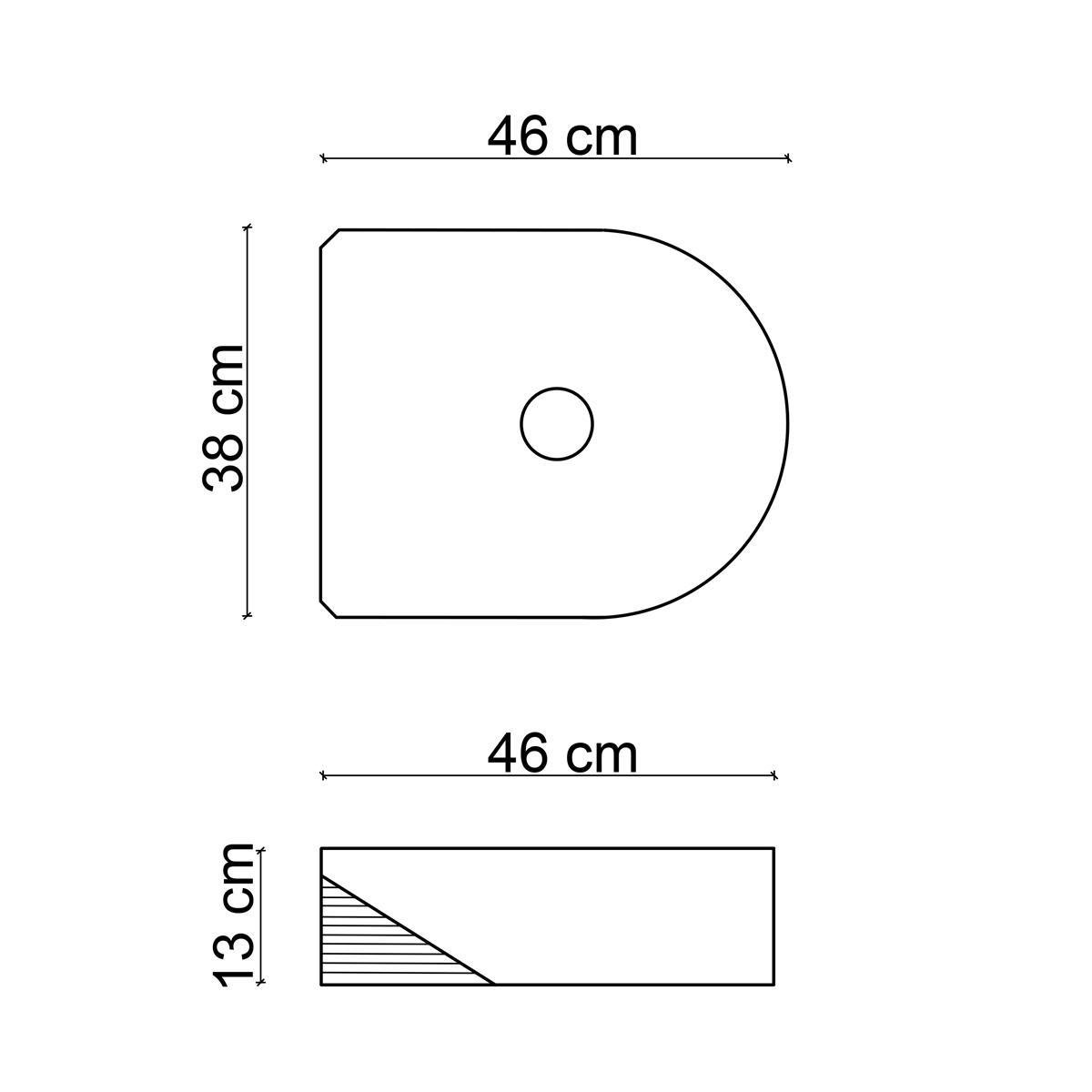 EH-5110C Tezgah Üstü Lavabo Mat Bronz
