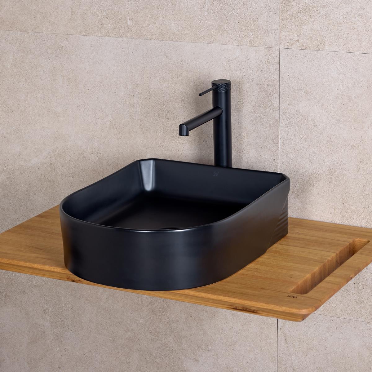 EH-5110MS Tezgah Üstü Lavabo Mat Siyah