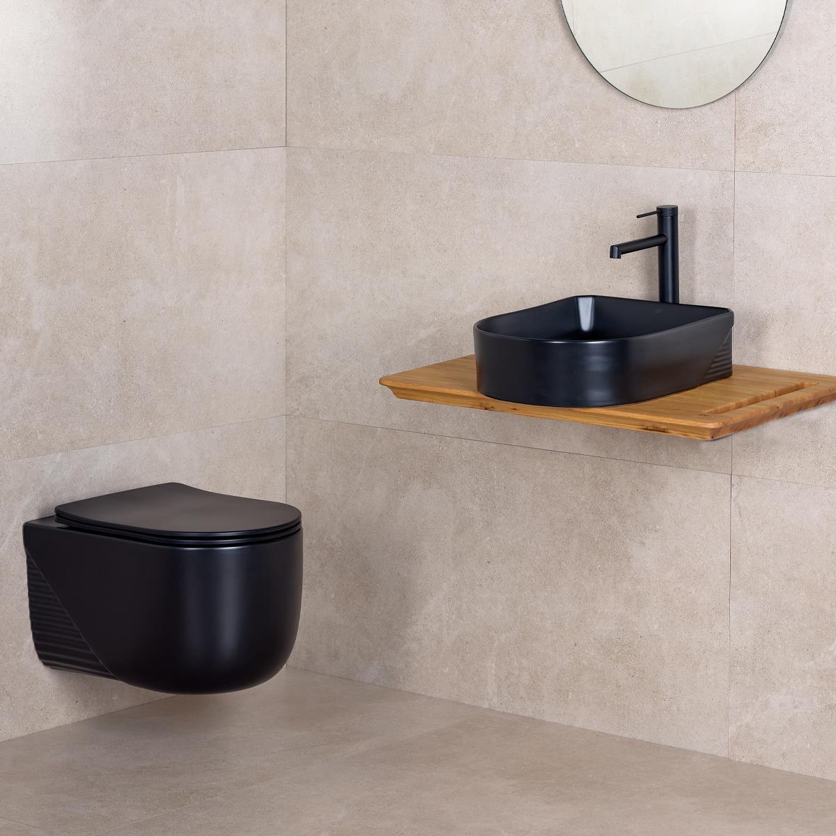 EH-5110MS Tezgah Üstü Lavabo Mat Siyah