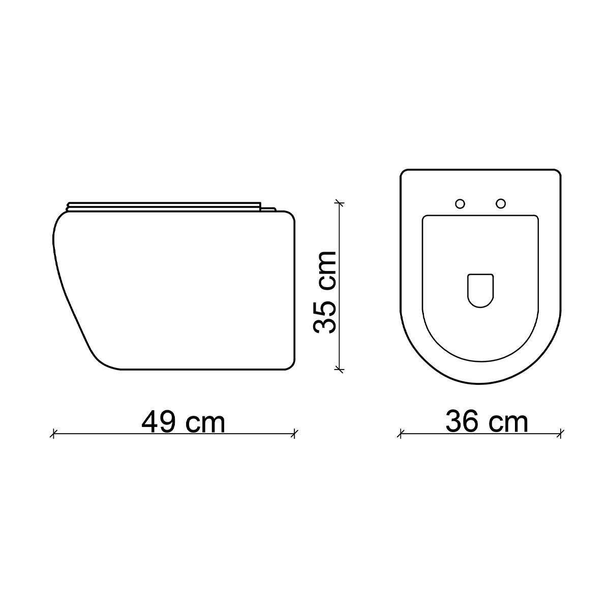 ET-H201M7 Asma Klozet Siyah Mermer Desenli