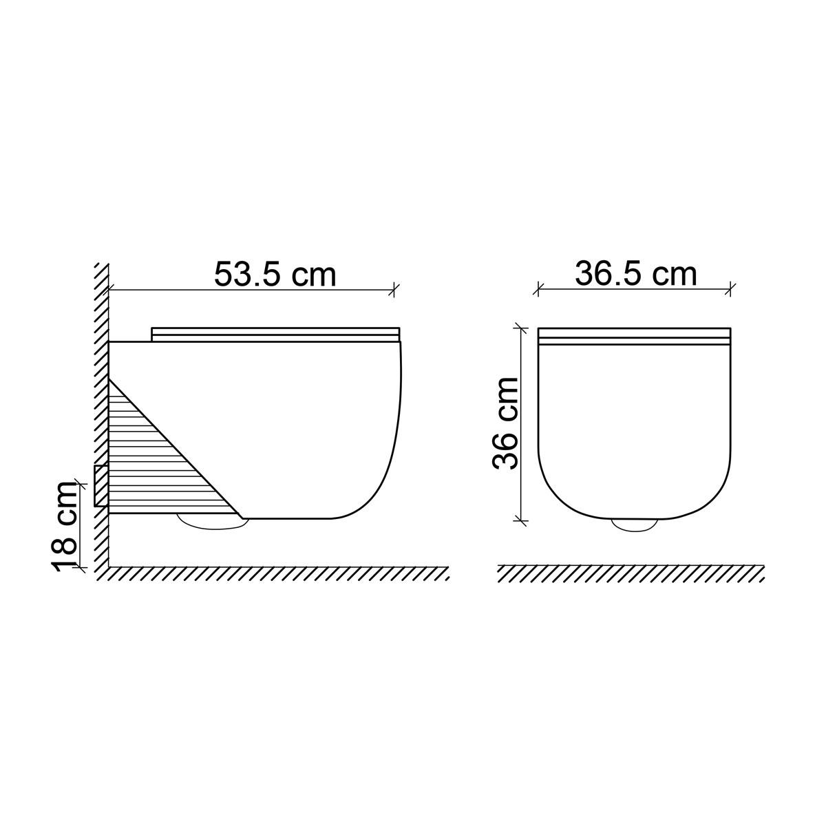 ET-H5110MS Asma Klozet Mat Siyah