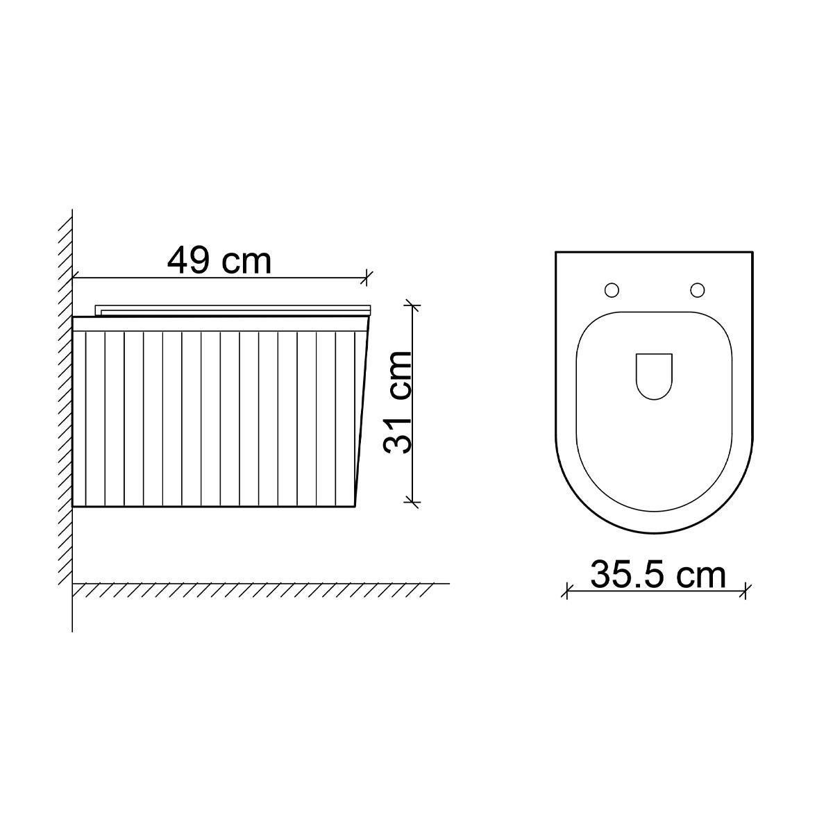 ET-W1000MF Asma Klozet Mat Füme