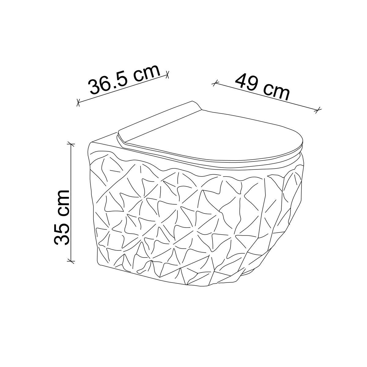 ET-Y7000S Asma Klozet Siyah