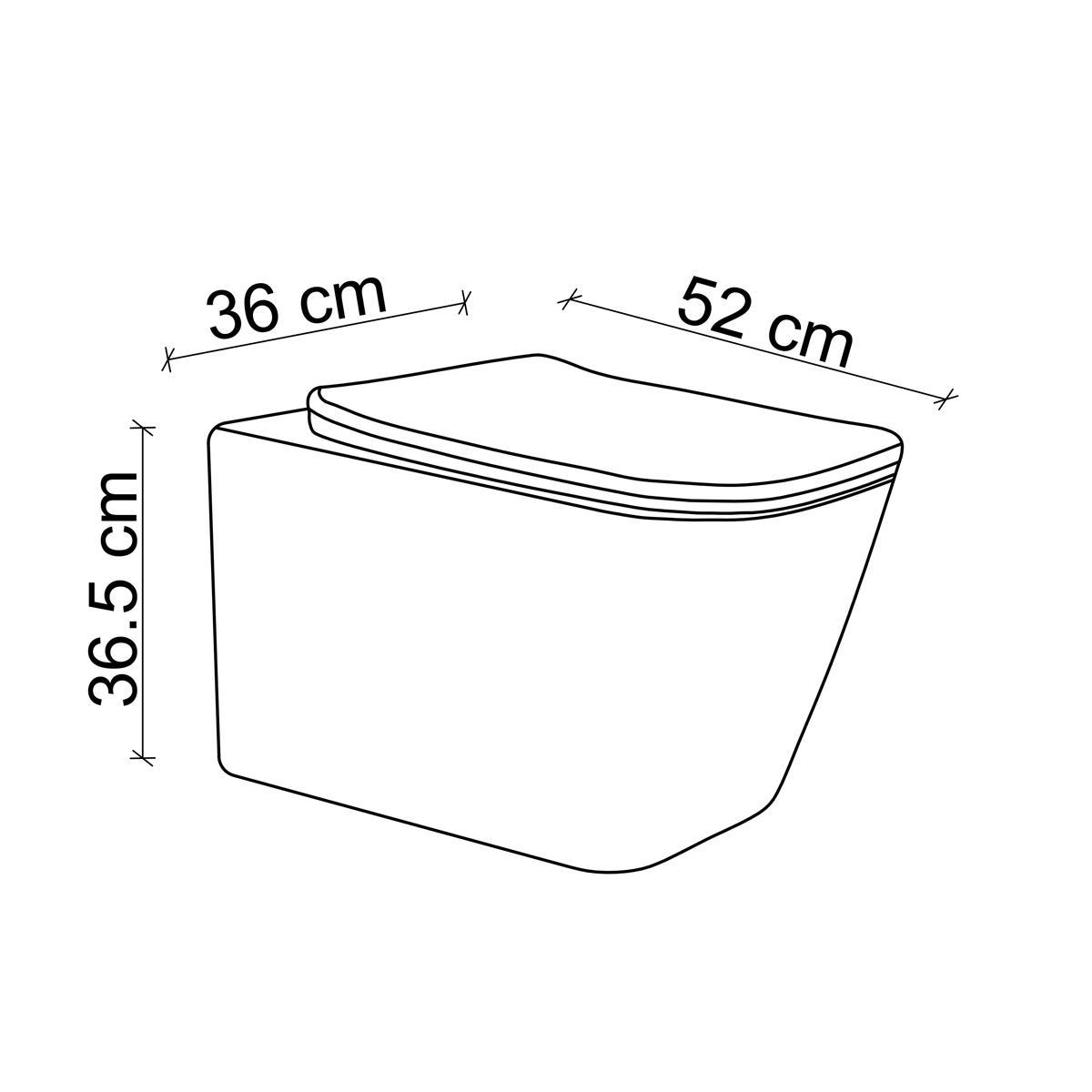 ET-Y7032BK Asma Klozet Beyaz & Altın