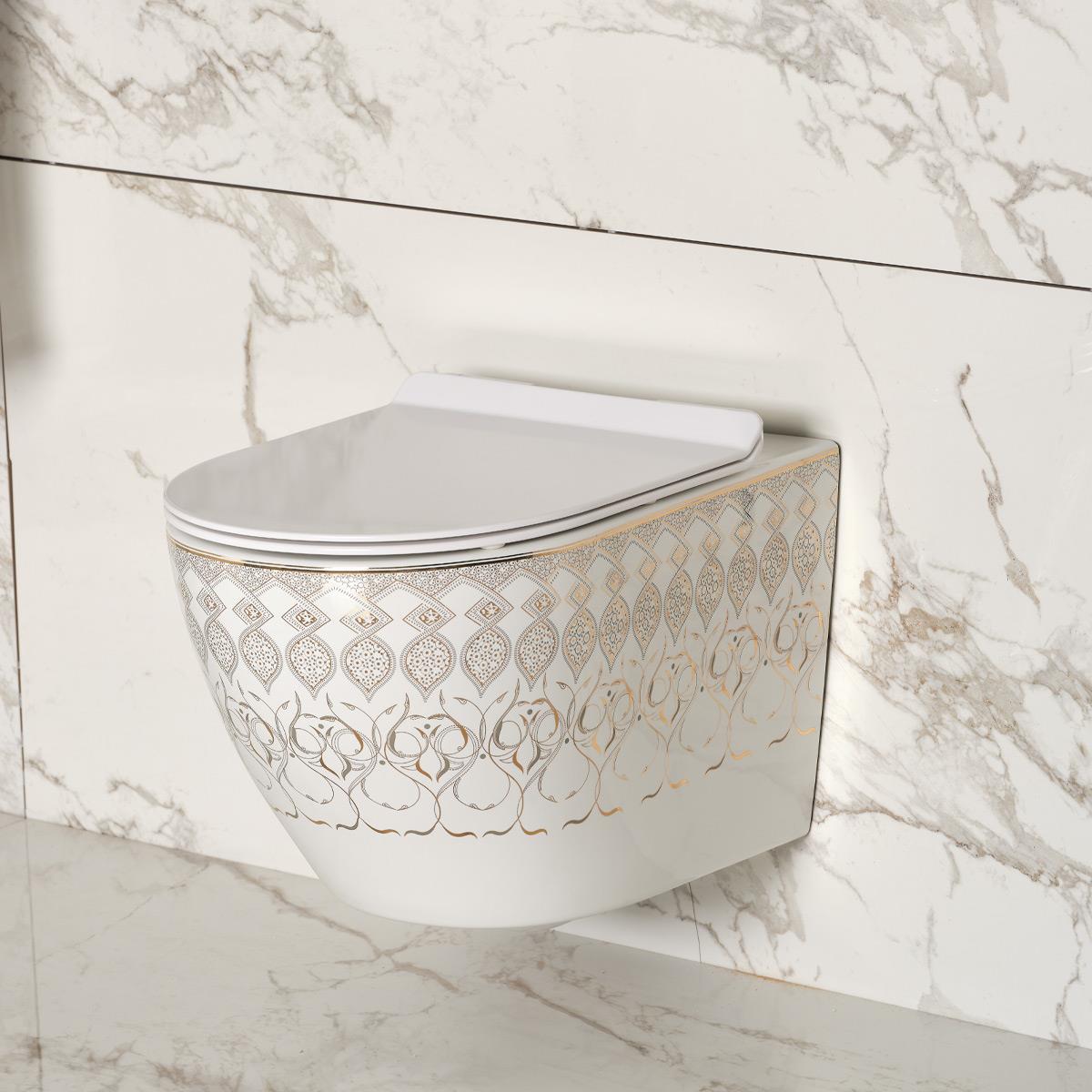 ET-Y7032BY Asma Klozet Beyaz & Altın