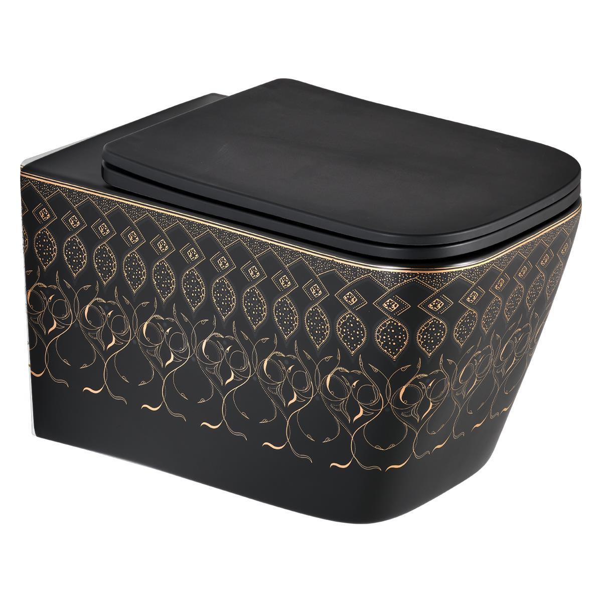 ET-Y7032SK Asma Klozet Siyah & Altın