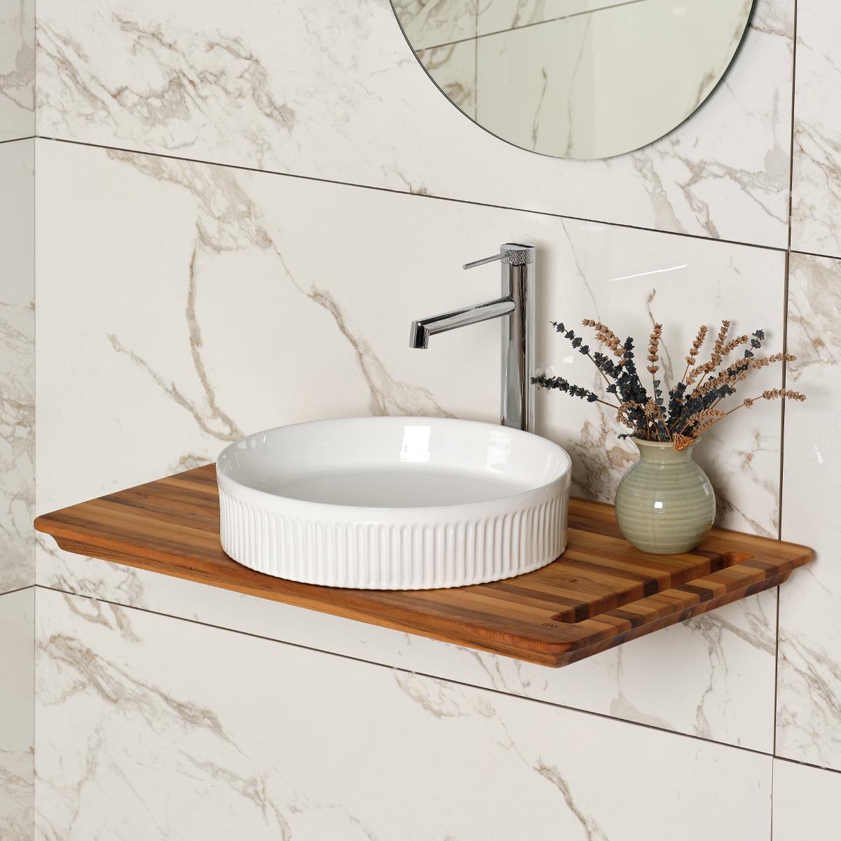 EY-4701 Tezgah Üstü Lavabo Beyaz