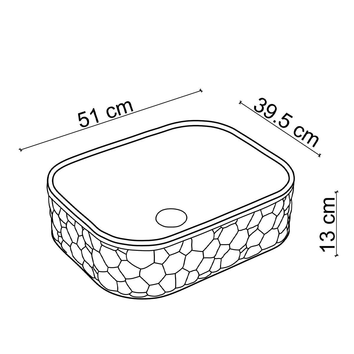 EY-4709 Tezgah Üstü Lavabo Parlak Beyaz