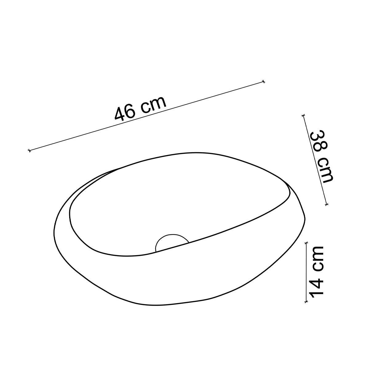 EY-4710 Tezgah Üstü Lavabo Parlak Beyaz