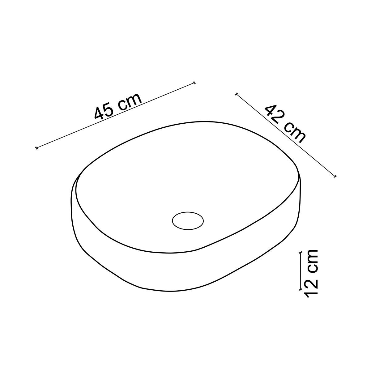 EY-4711MS Tezgah Üstü Lavabo Mat Siyah