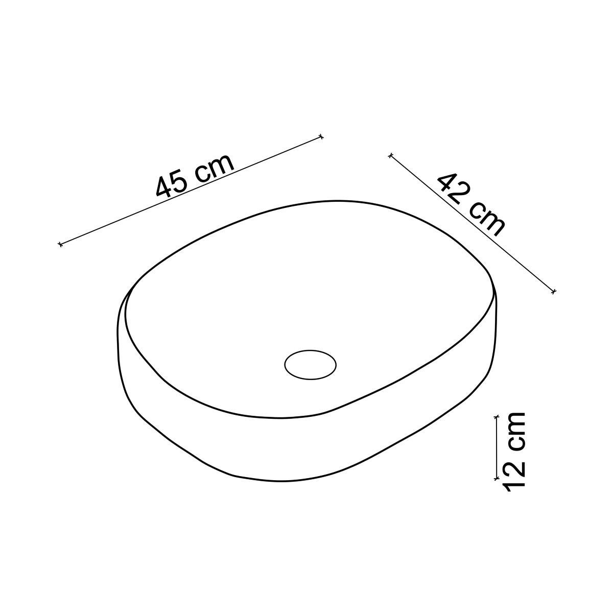 EY-4711MS Tezgah Üstü Lavabo Mat Siyah