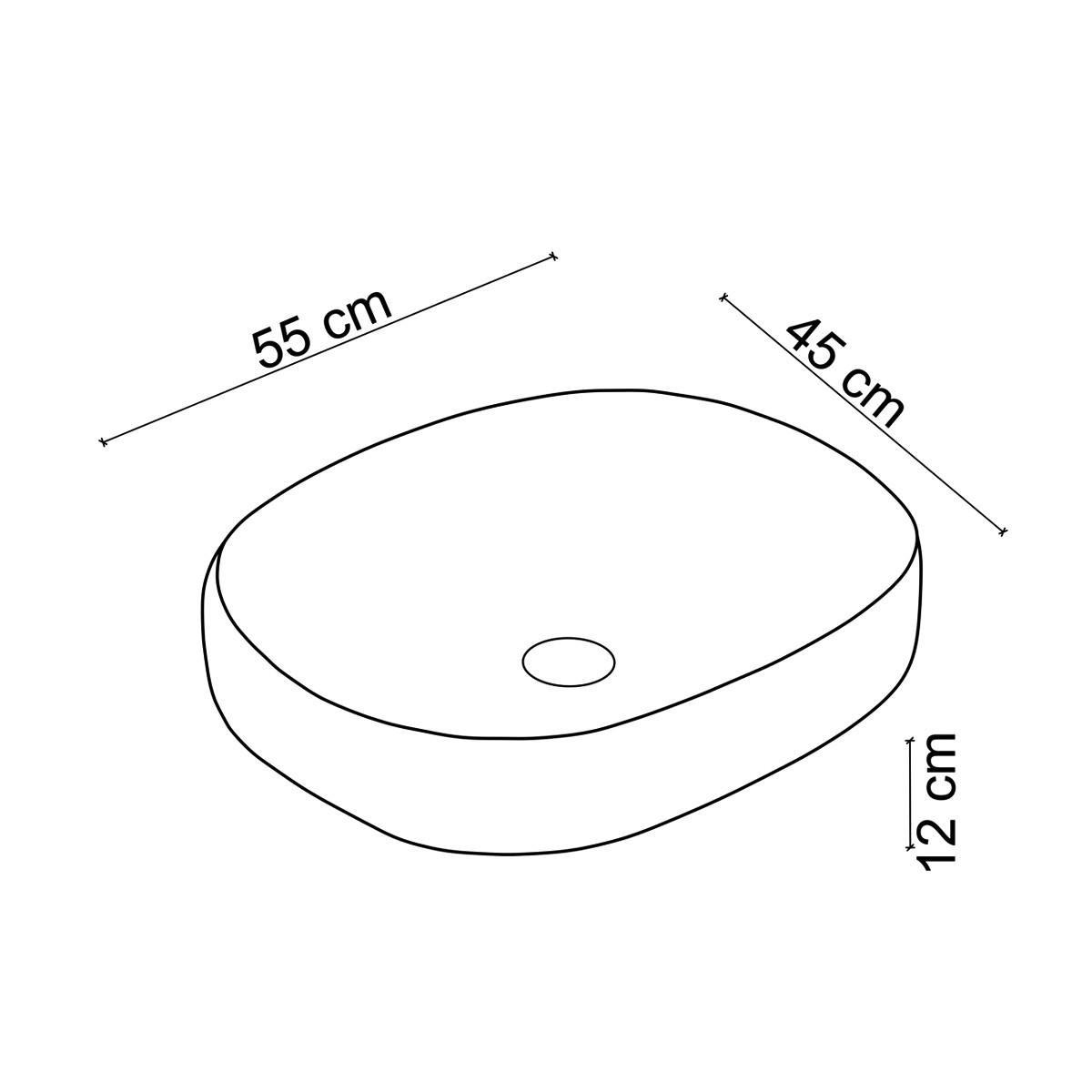 EY-4712 Tezgah Üstü Lavabo Parlak Beyaz
