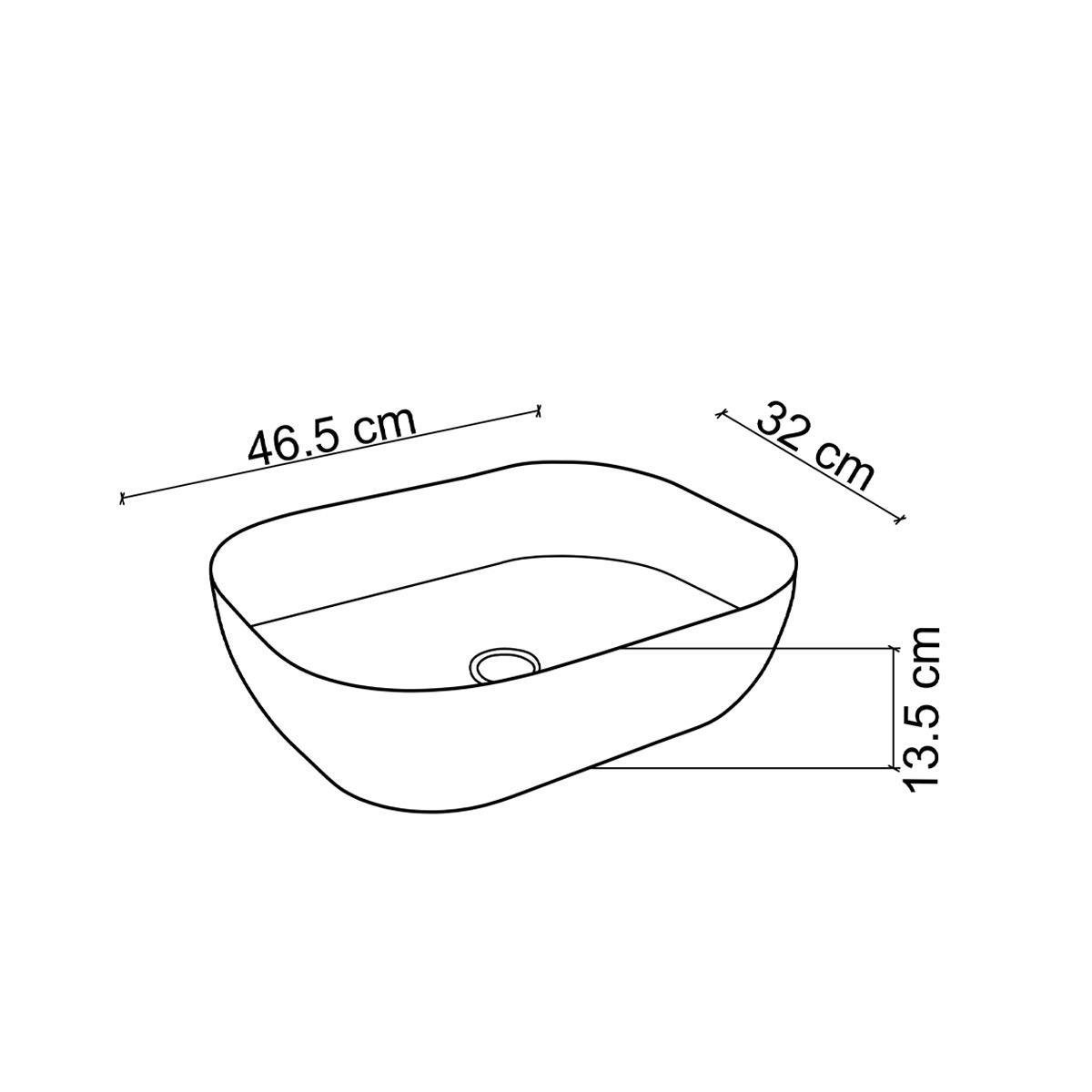 EY-7033 Tezgah Üstü Lavabo Beyaz & Altın