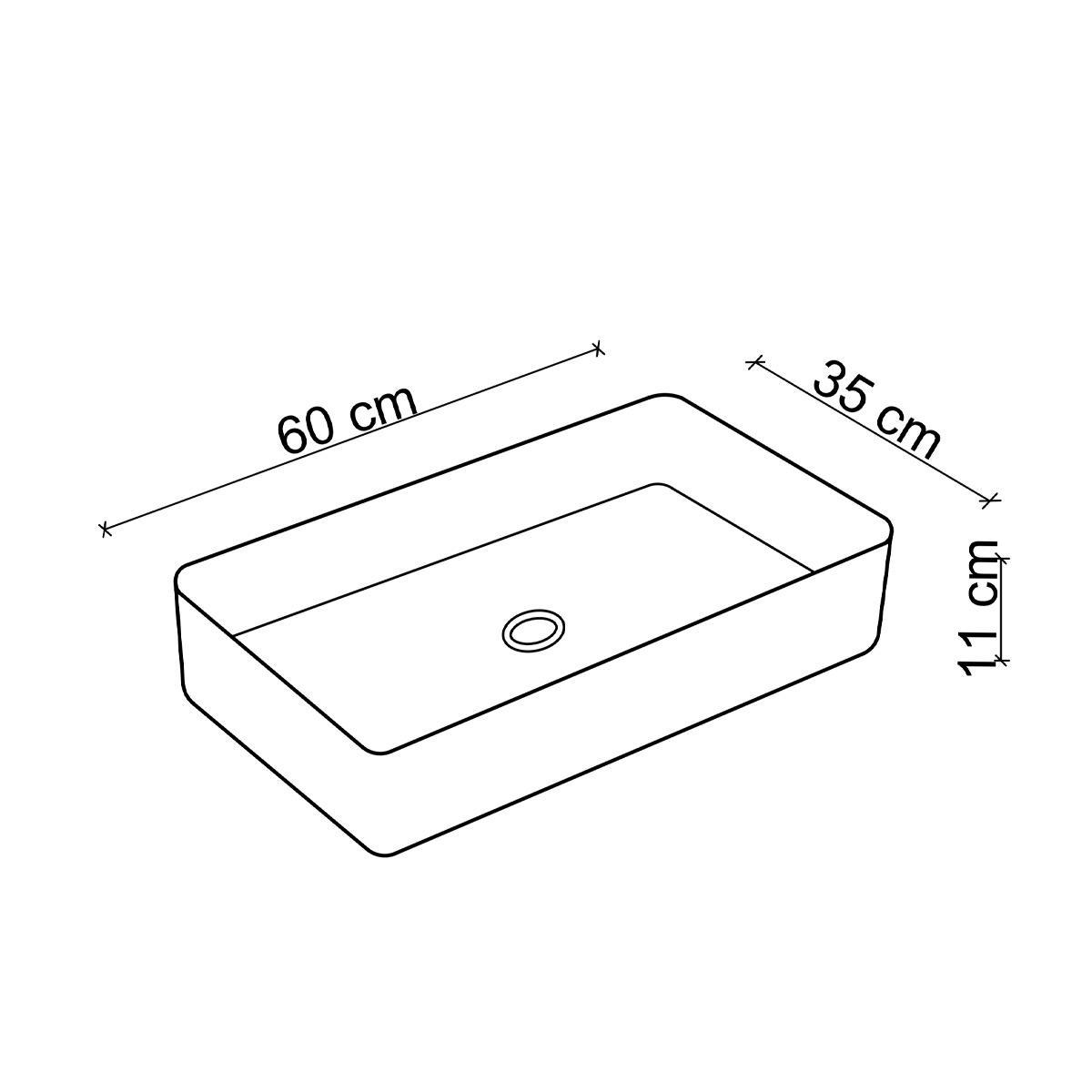 EY-7034 Tezgah Üstü Lavabo Beyaz & Altın
