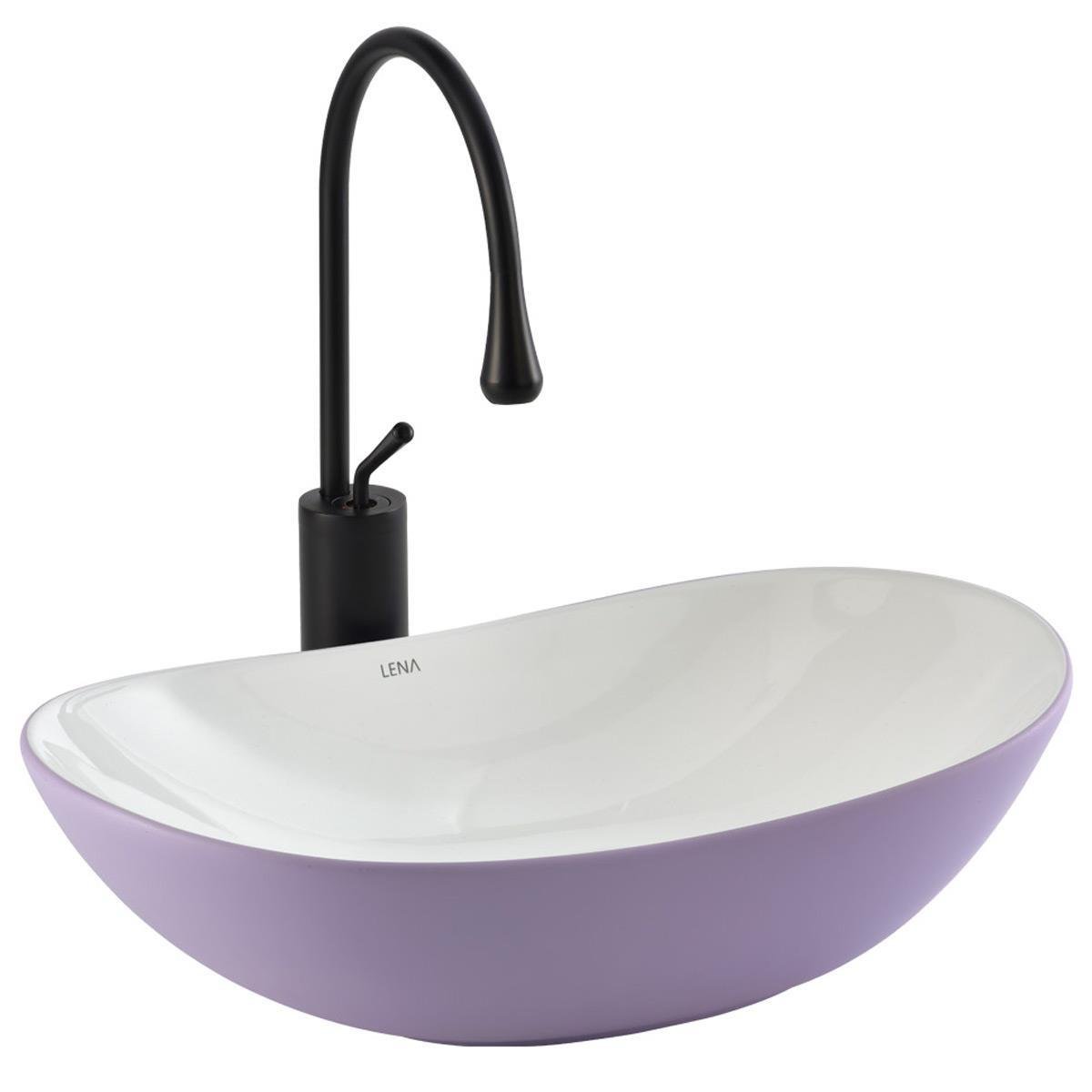 EY-8000ML Tezgah Üstü Lavabo Mat Lila