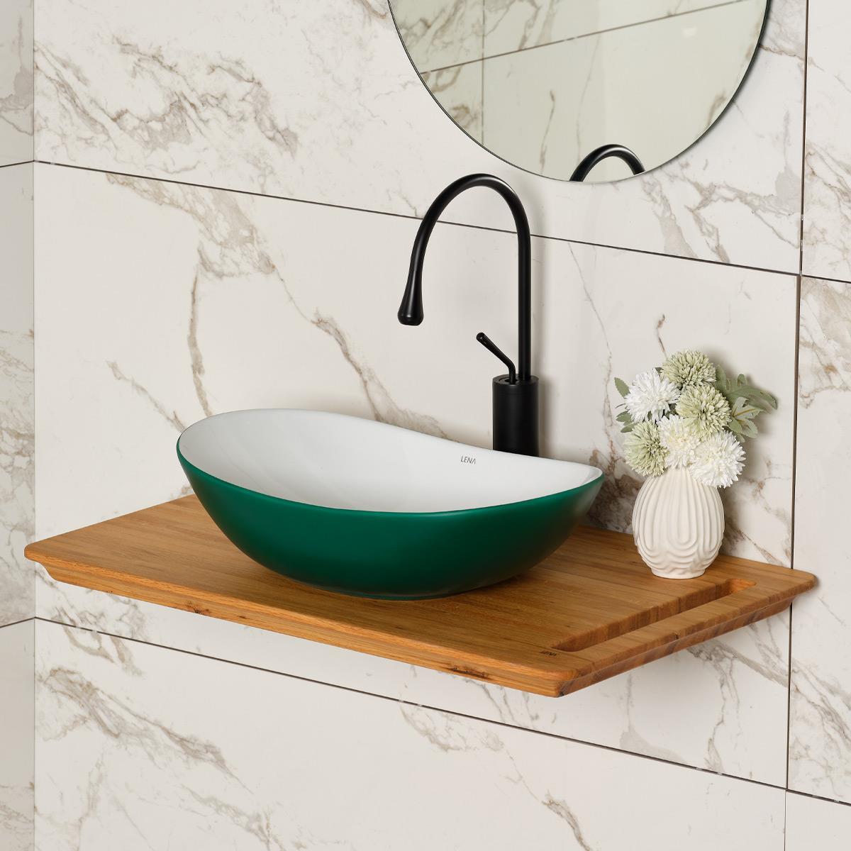 EY-8000MY Tezgah Üstü Lavabo Yeşil