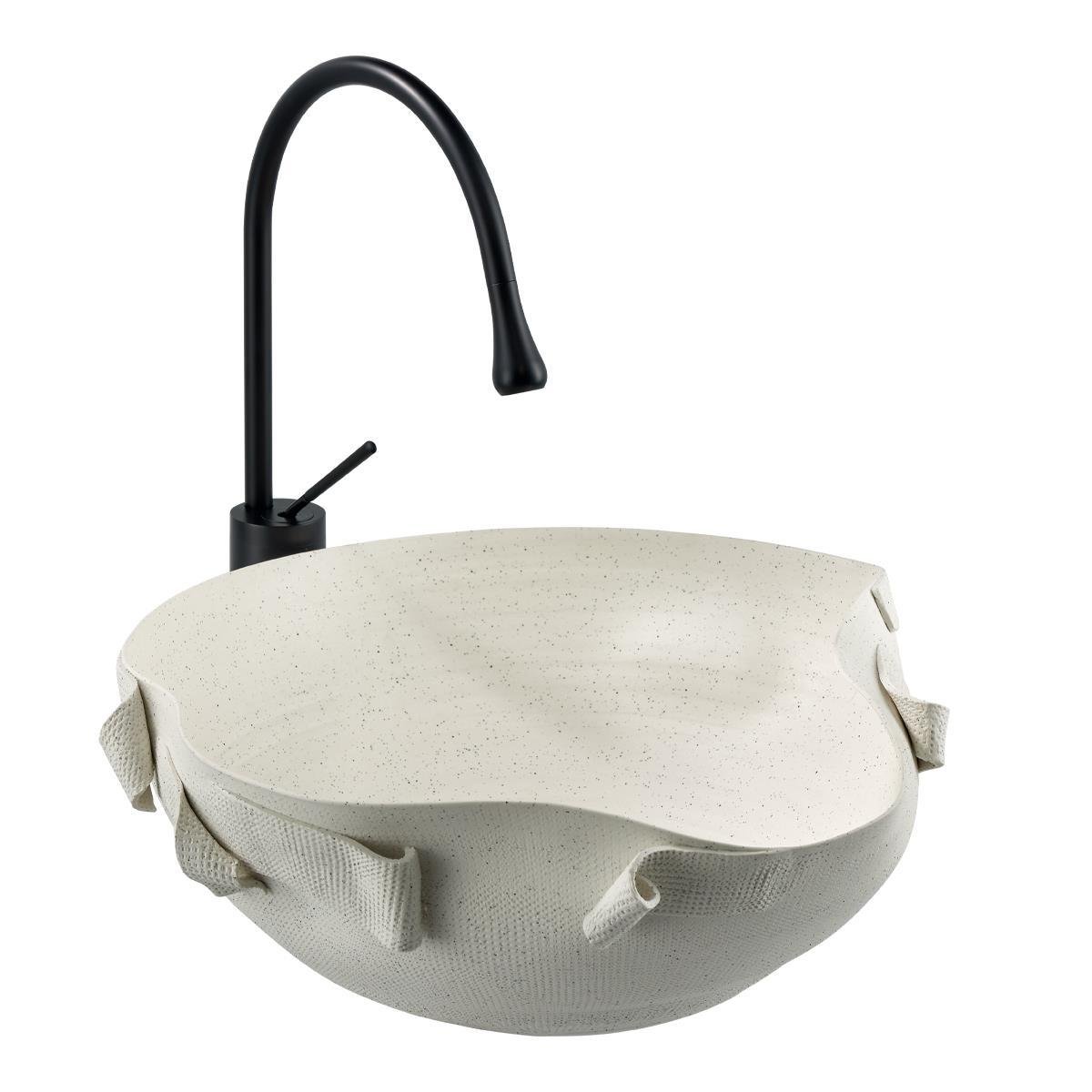 EY-9102 Tezgah Üstü Lavabo Mat Beyaz