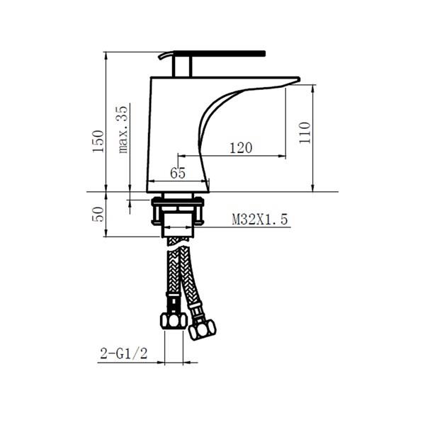 F-511 Krom Lavabo Bataryası