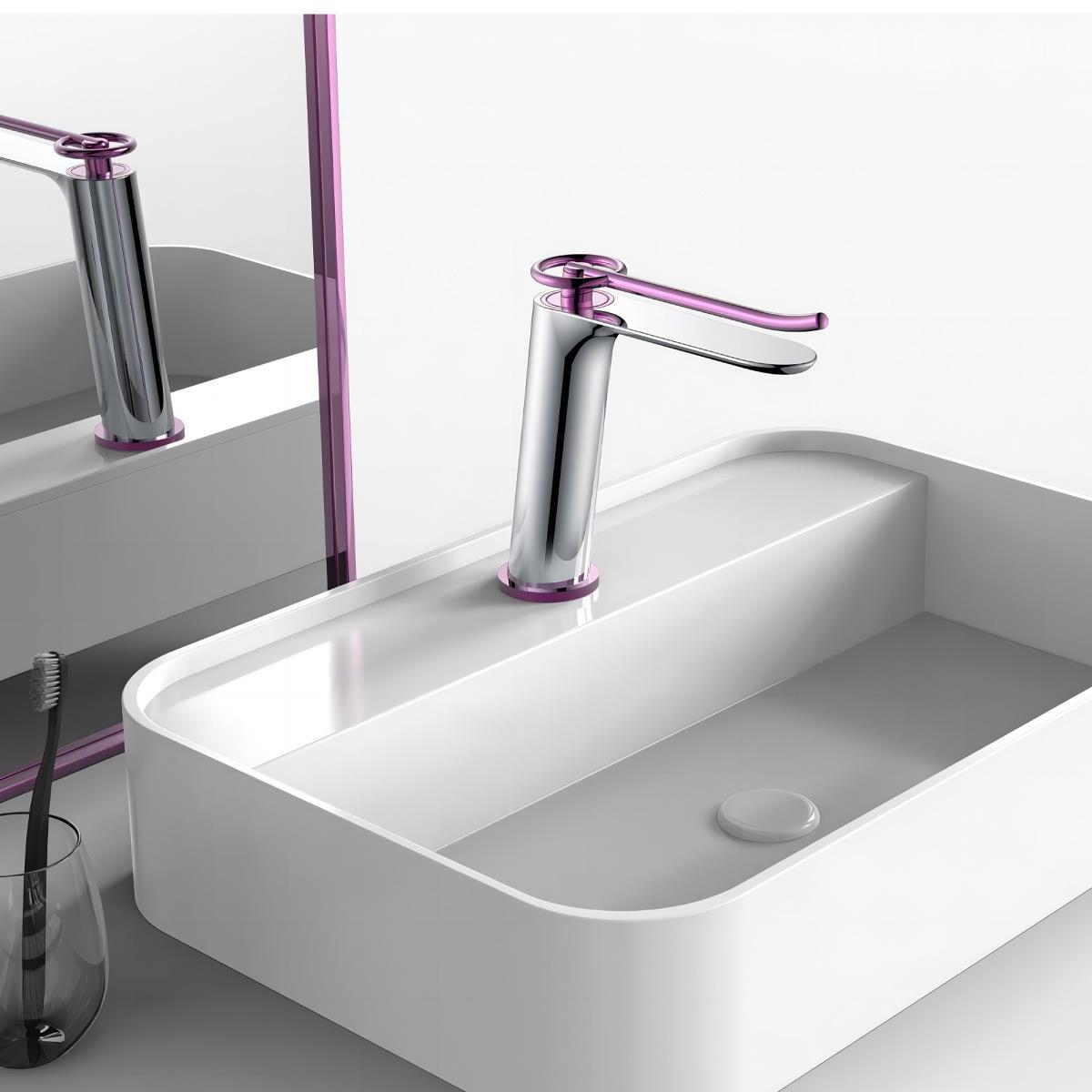 FA-5011P Krom & Mor Lavabo Bataryası