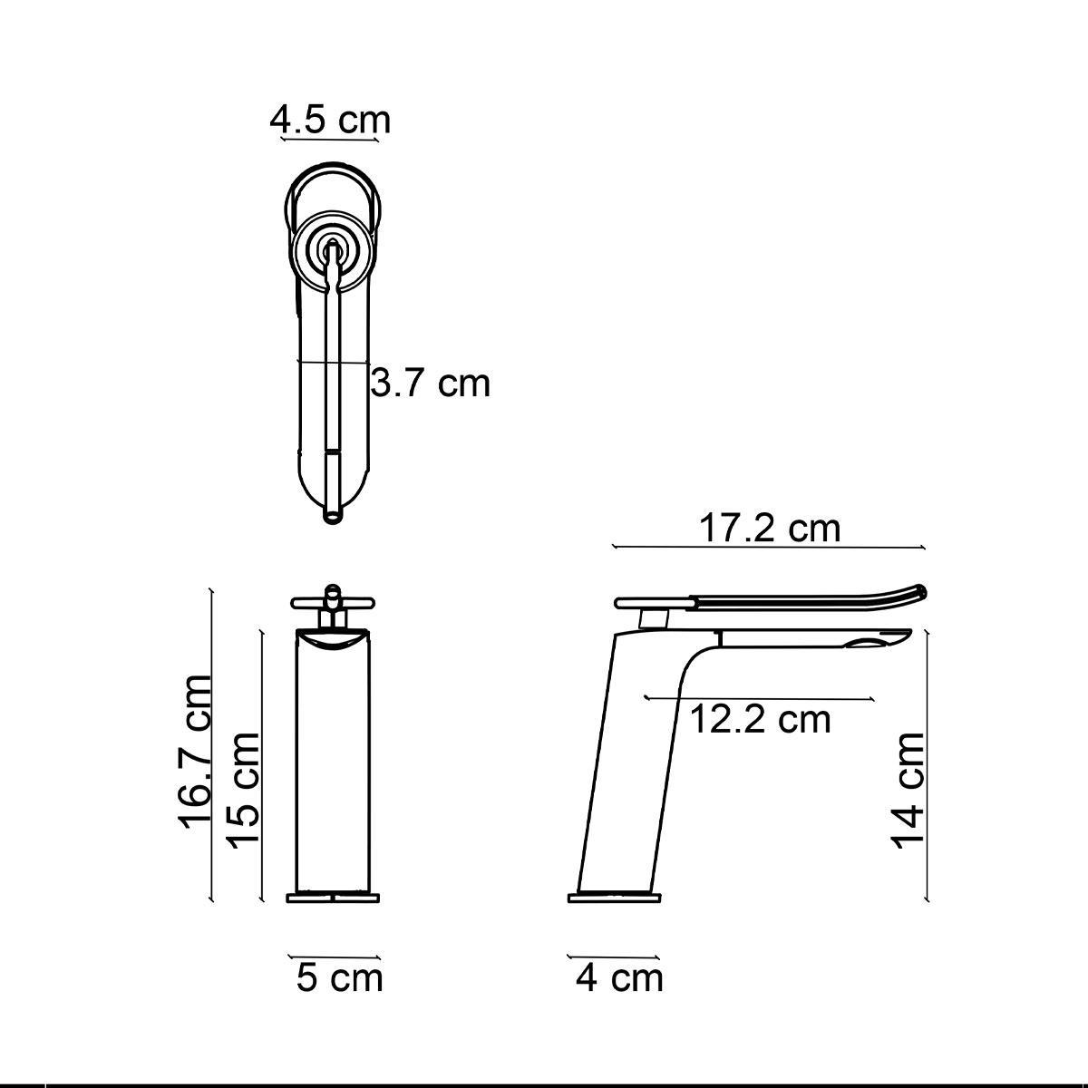 FA-5011P Krom & Mor Lavabo Bataryası