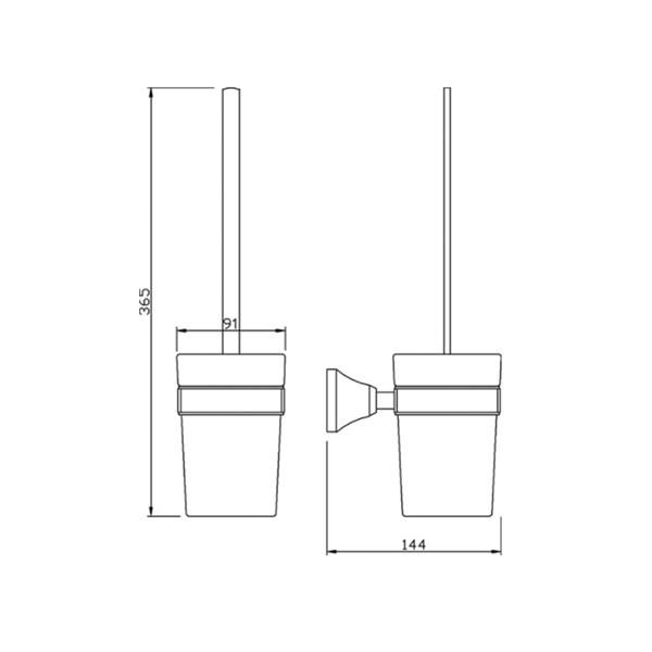 FC-20304 Rose Tuvalet Fırçası