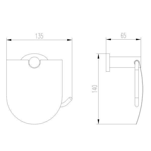 FC-40103 Krom Tuvalet Kağıtlığı