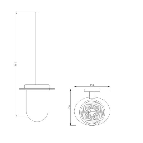 FC-40104 Krom Tuvalet Fırçalığı