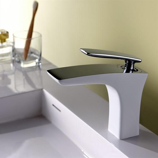 FG-1514 Krom & Beyaz Lavabo Bataryası