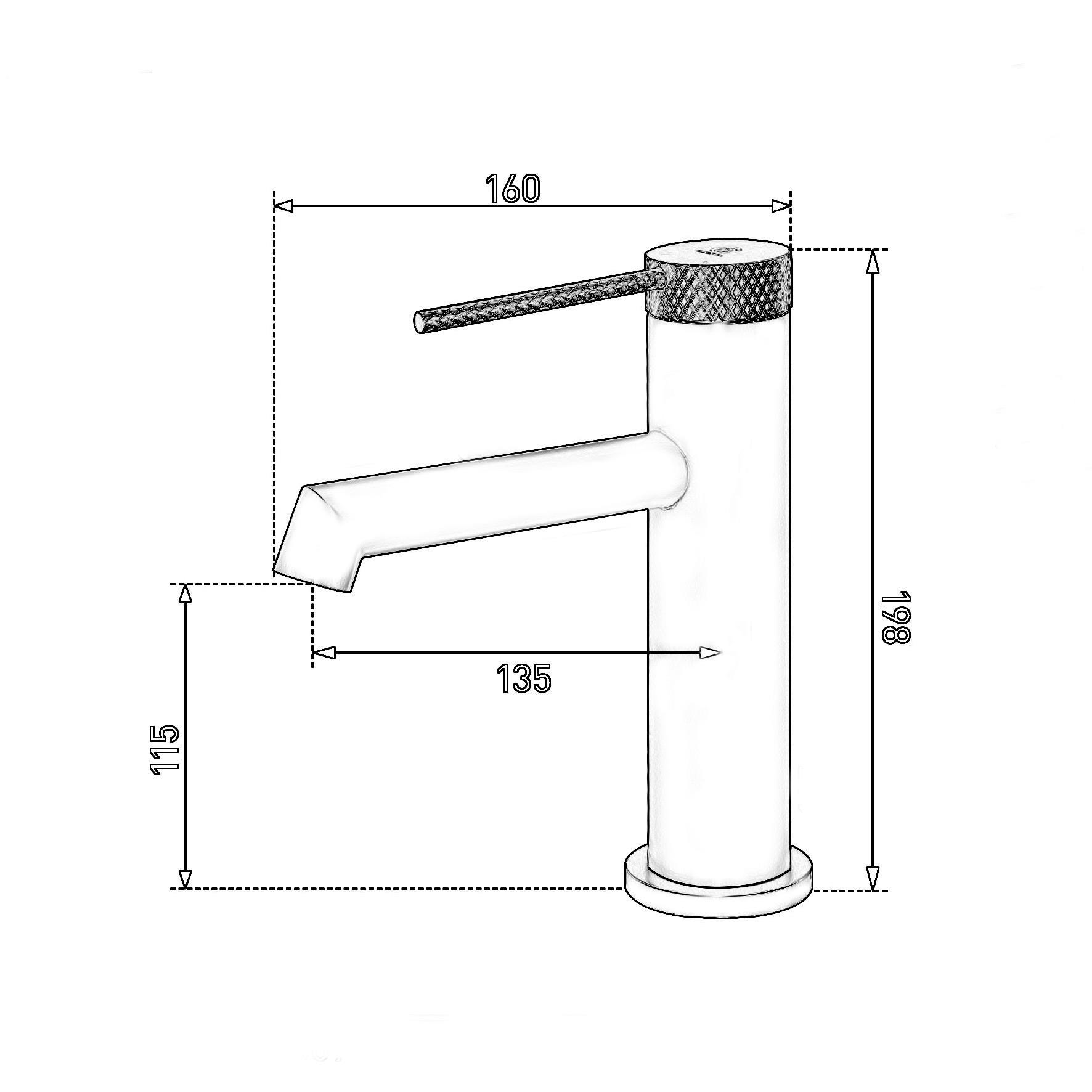 FJ-1015 Lavabo Bataryası Mat Siyah