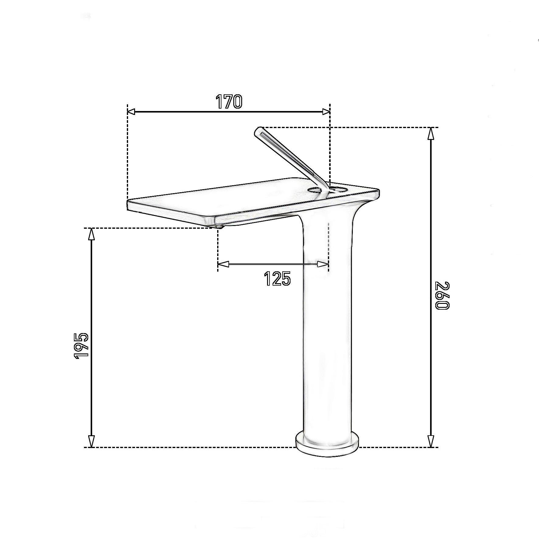 FJ-5022 Fırçalanmış Altın Yüksek Lavabo Bataryası