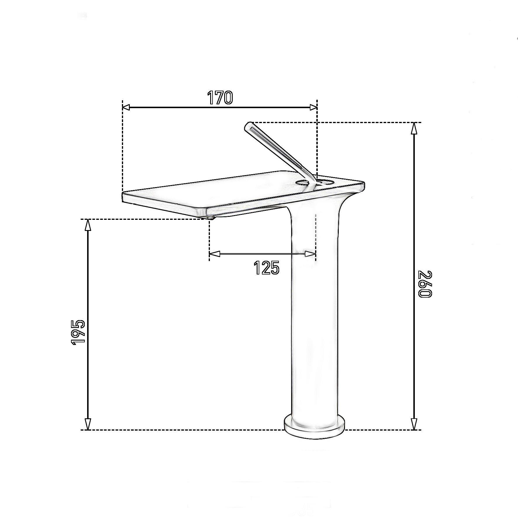 FJ-5025 Mat Siyah Yüksek Lavabo Bataryası