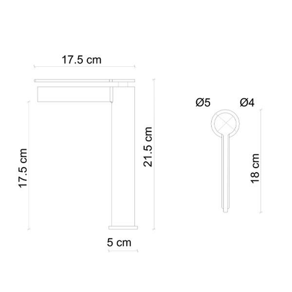 FJ-6023F Mat Fırçalanmış Rose Yüksek Lavabo Bataryası