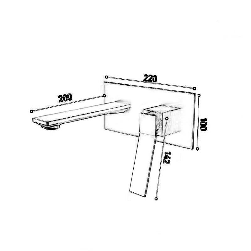 FJ-A3001 Krom Ankastre Lavabo Bataryası