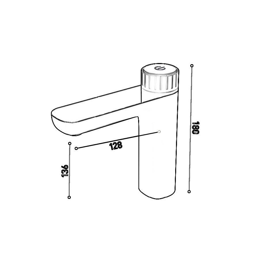 FJ-D105 Mat Siyah Dijital Lavabo Bataryası