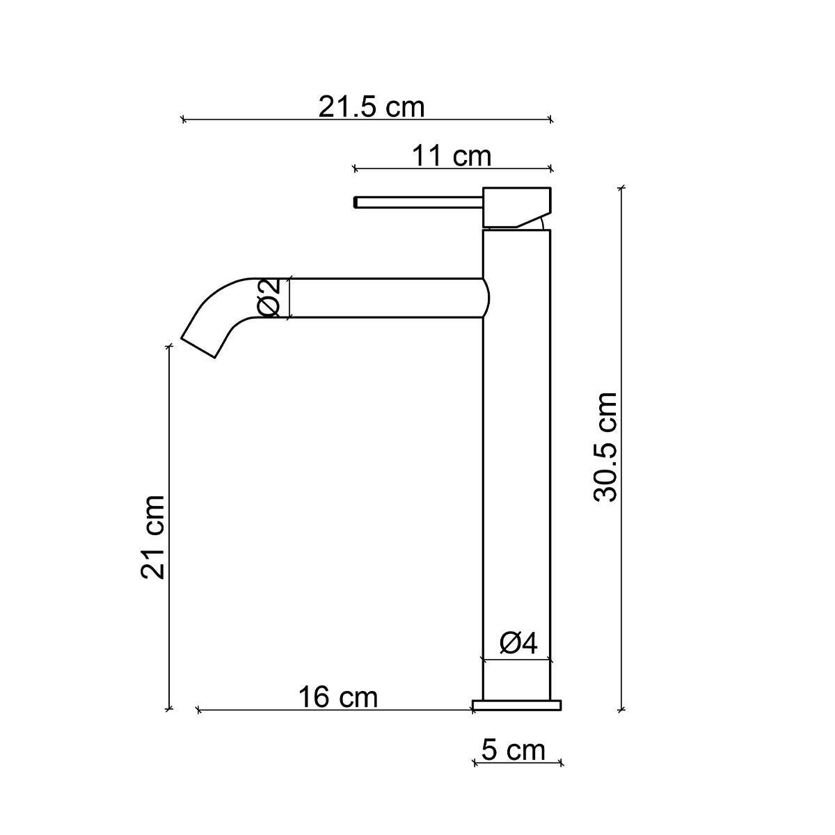 FJ-SS2021 Mat Krom Yüksek Lavabo Bataryası 
