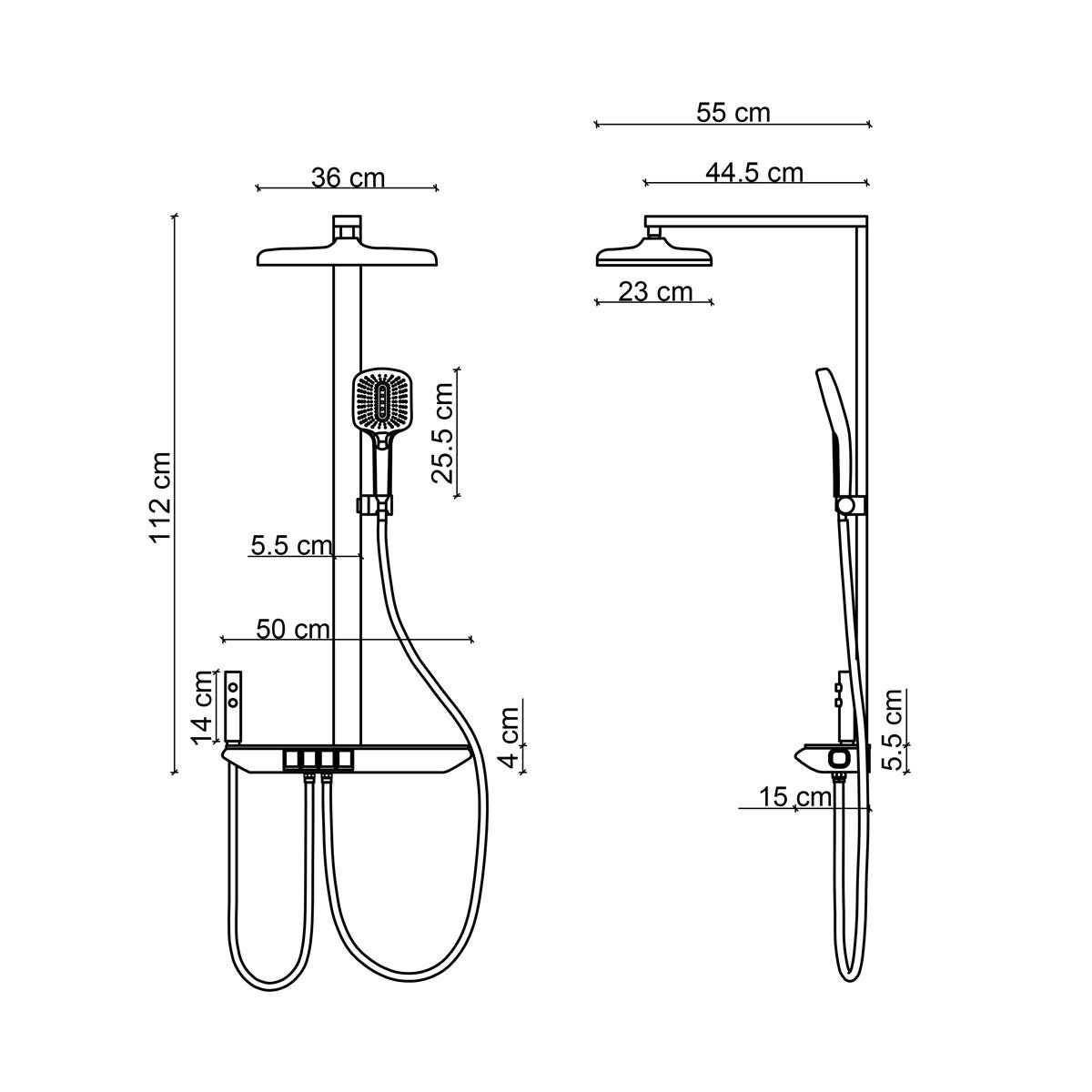 FJ-SS7157 Mat Füme Duş Ünitesi