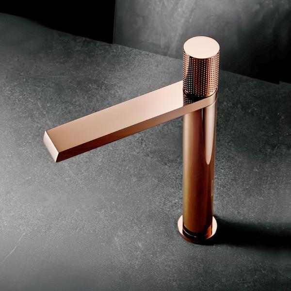 FK-9123 Parlak Altın Rose Lavabo Bataryası