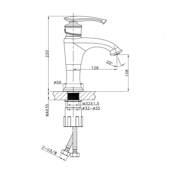 FM-1112 Altın Lavabo Bataryası