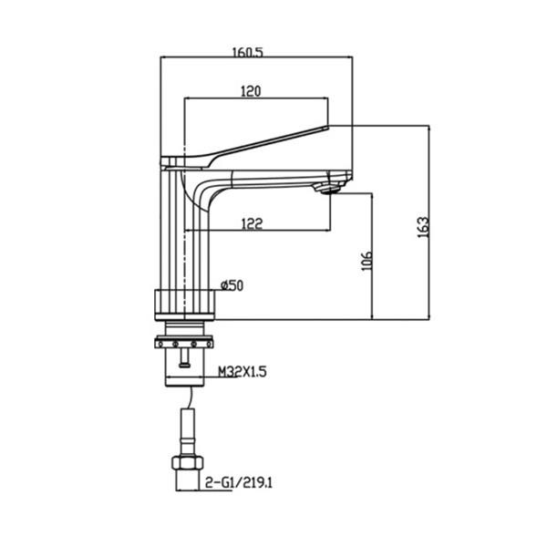 FP-0111 Krom Lavabo Bataryası