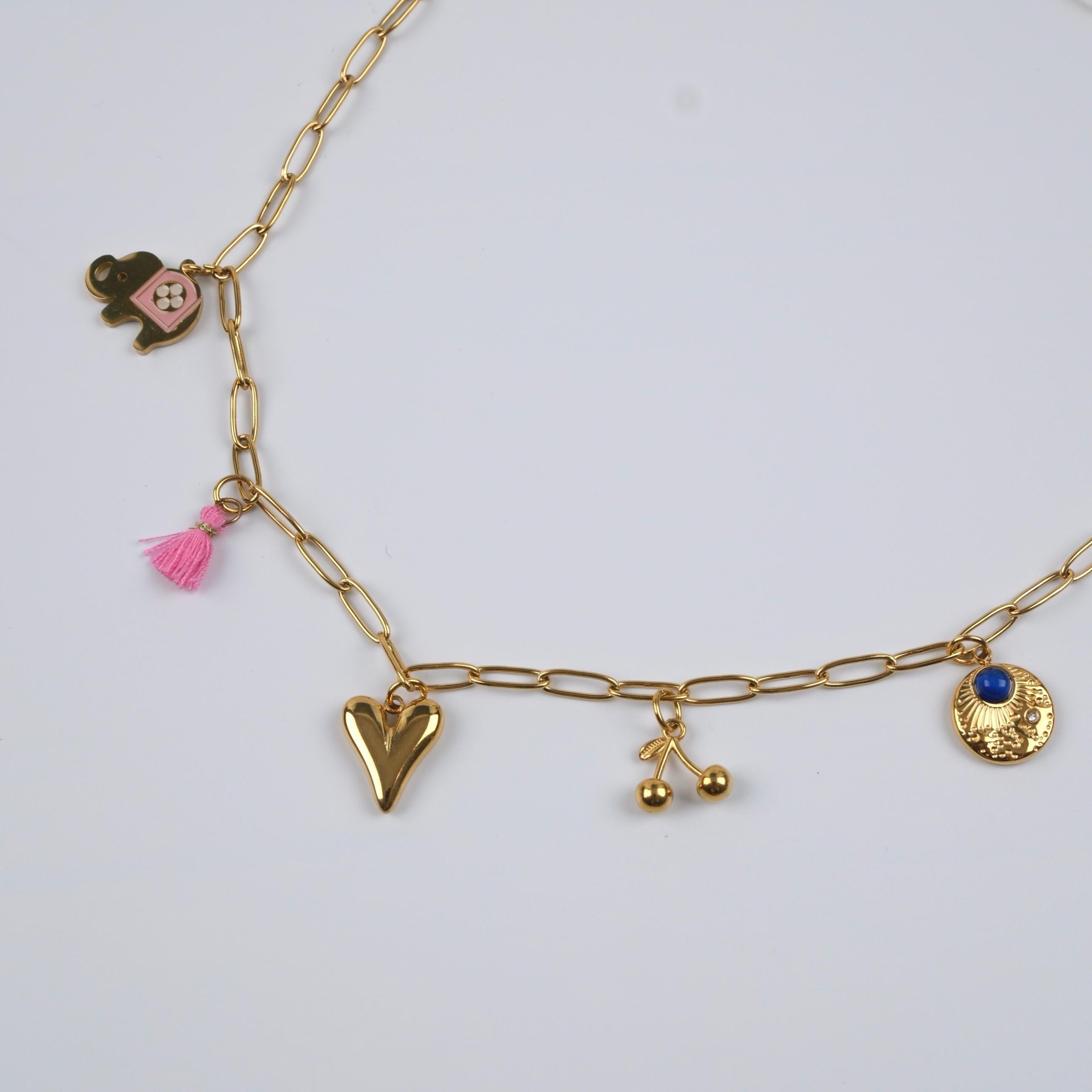 Toptan CHARM'LI KOLYE 