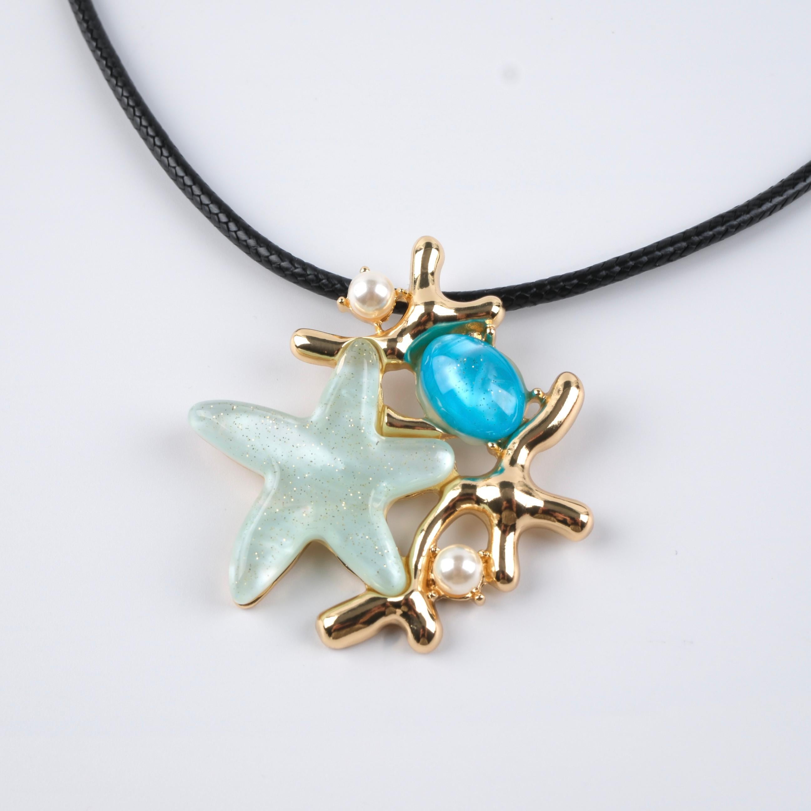 Toptan DENİZ YILDIZI UÇLU KOLYE