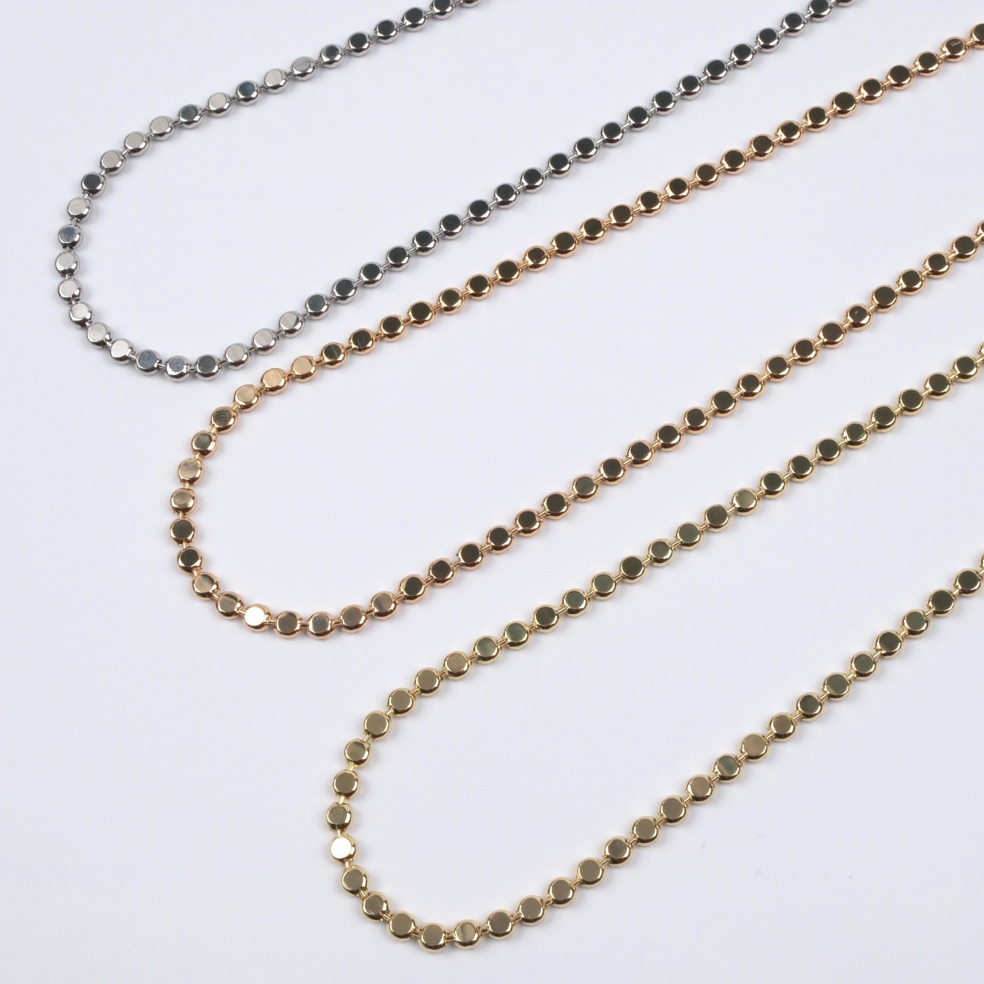 Toptan PUL ZİNCİR KOLYE SILVER 